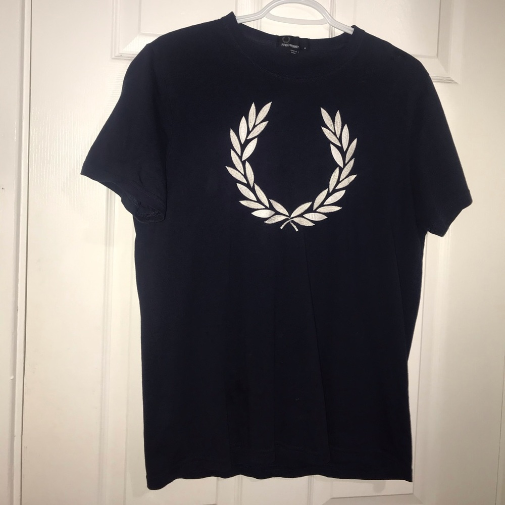 Navy Blue Fred Perry Classic Logo Tee